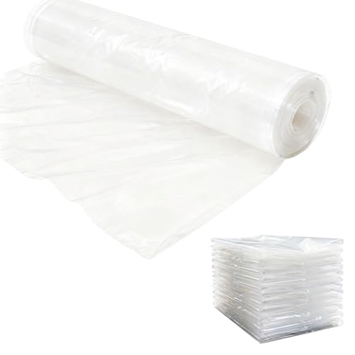 Przezroczysta, Wytrzymała Folia Polietylenowa O Grubości 0,12 Mm, Pokrycie Tunelu Ogrodniczego,wodoodporna Membrana Przeciwpyłowa Do Szklarni, Rolnictwa(Size:4 * 20m/13 * 65.6ft)