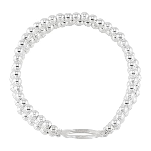 Silpada 'True Karma' Sterling Silver Hematite Stretch Bracelet, 7" (4mm)2