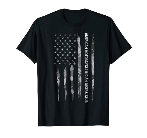 Paseo de la motocicleta: American Motorcycle I... Bandera Americana Camiseta