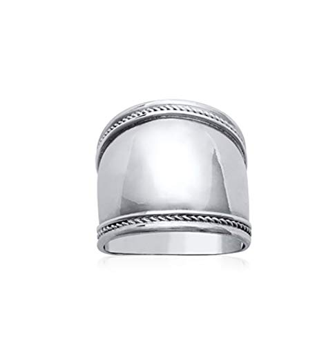 Bague large en argent 925 style Bali ciselé une pièce ethnique d'exception