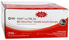 BD Ultra Fine Needle Insulin Syringes for Diabetes U-40 [31G*6mm] (Regular, 100.00)-image-17