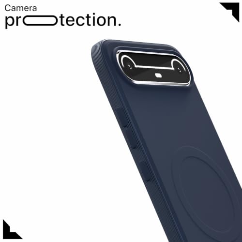Image of Pikkme Back Cover for Tecno Pova Slim 5G Soft Matte Silicone Mag-Safe Design (Mag-Safe Not Support) Camera Protection | Slim Fit Bumper Cover (Blue)