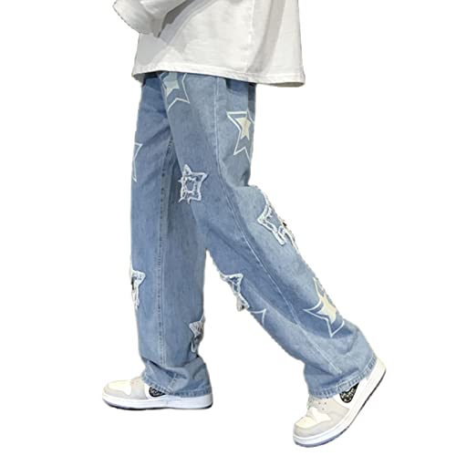 FantasyGears Star Jeans Y2k Men Hip Hop Baggy Pants Straight Leg Graphic Denim Joggers Loose Fit Jeans Streetwear3