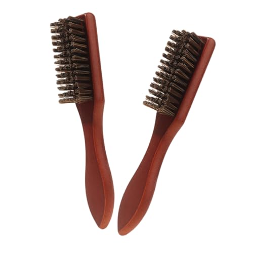 Ipetboom 2pezzi Spazzola per Barba Uomo Set da Spazzola per Capelli in Legno per Cura della Barba per Styling dei Capelli della Schiena Districa senza Sforzo