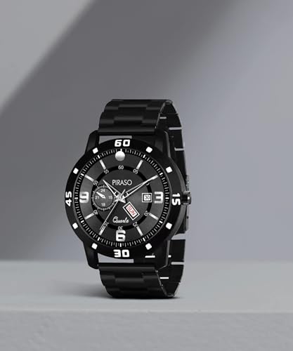 Image of PIRASO Analog Day and Date Working Display MESH Strap Watch for Men & Boys
