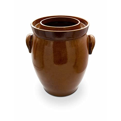 26 L (6.9 Gal) K&K Keramik German Made Fermenting Crock Pot, Kerazo F2