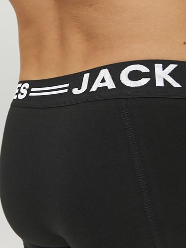 JACK & JONES Herren Jacsolid Trunks 3er Pack Op (3er Pack), Schwarzer Bund, M – Ansicht 5
