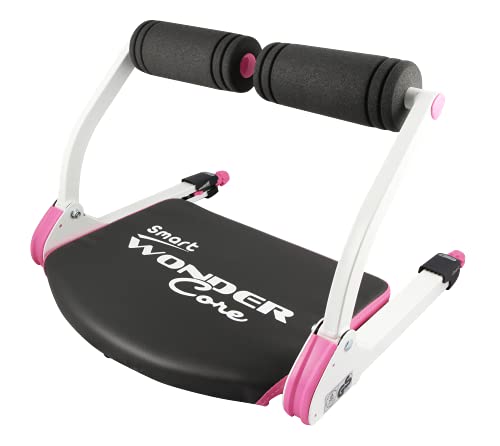 Wonder Core Smart Ab Machine, Sit Up Exercise Equipment, Crunches Ab Equipment, Ab Workout Equipment, Abdominal Muscle Exerciser, Total Body Workout Machine for Home (Pink)