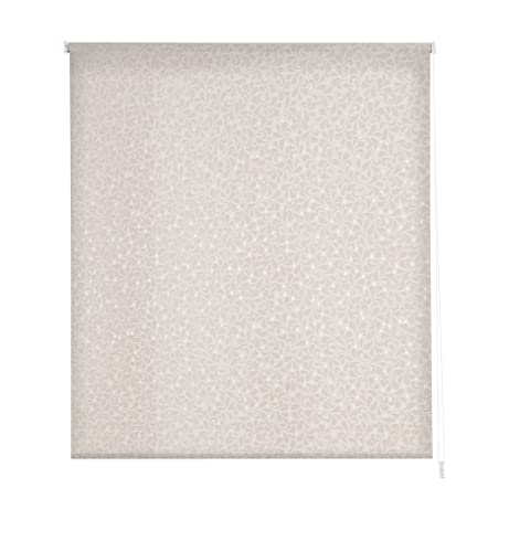 Estoralis SANDOR | Estor Enrollable Diseño Moderno | Translúcido Jacquard | Color Beige | 130 x 255 cm (ancho/alto) Tamaño Tela 127 x 250 cm | Estores para Ventanas y Puertas
