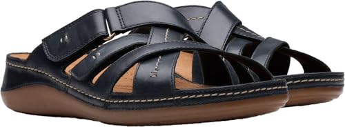 Clarks Clarks Womens Cecily Slide Black Leather 8.5 Medium