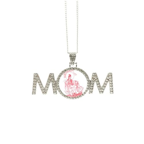 Bijoux Guanyin Rouge le Collier d'Anniversaire Émouvant pour Célébrer Votre Maman