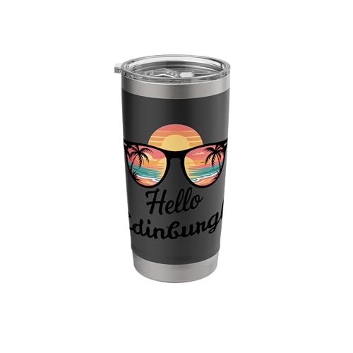 Edinburgh Hello United Kingdom Travel Vacation Stainless Steel Insulated Tumbler