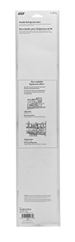 Camco 34" Double RV Refrigerator Bar, Holds Food and Drinks in Place During Travel, Prevents Messy Spills, Spring Loaded and Extends Between 19" and 34" - Gray ( 44076)