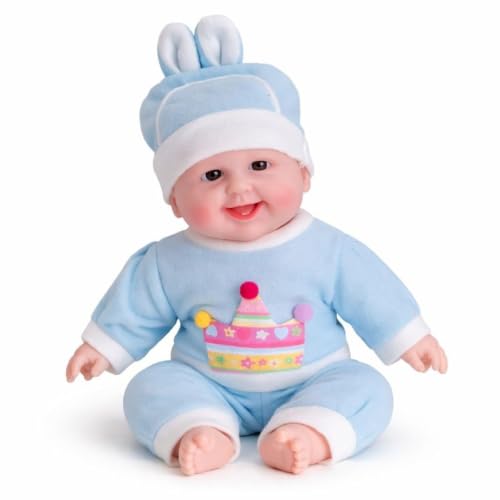 Image of MEMAN Cute Baby Boy Doll - Soft Plush Teddy Toy with Touch Sensor, Talking & Musical Features for Kids, Boys & Girls | Interactive Playtime Companion (Sky)