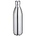 cilio ELEGANTE Trinkflasche Edelstahl poliert, 1L, auslaufsicher, Thermosflasche auch für kohlensäurehaltige Getränke, hält bis zu 18h warm und 24h kalt