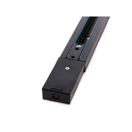 Foco De Carril De Aluminio Negro Bifásico de 150 Cm De Largo