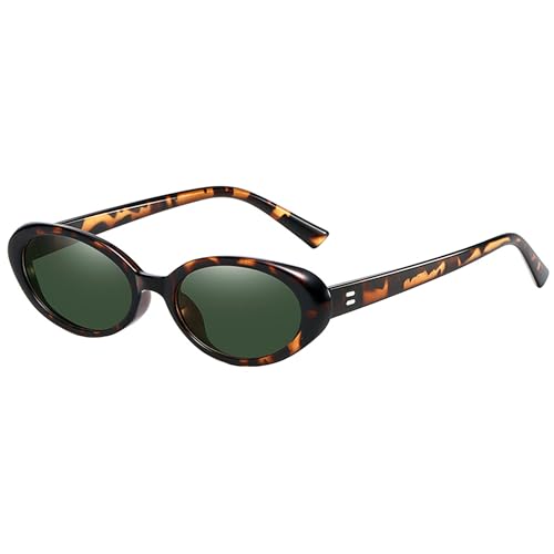 Image of Retro Oval Sunglasses for Women Men 90s Style Vintage Small Sun Glasses UV400 Protection Shades