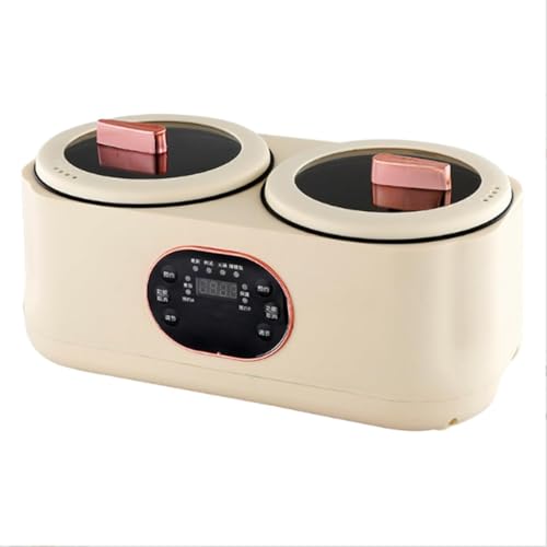 Ohget ミニ炊飯器 一人暮らし用 小型 6in1多機能 110V 食品グレードノンスティック内釜 8時間保温 料理もできる お手入れ簡単 コンパクト 電気炊飯器 少量炊き ベージュ ポット+水切りカゴ L (S)