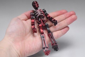 赤い骸骨フィギュア 超可動式 骸骨 アクションスケルトン 】 首や関節を自由自在に動かせ