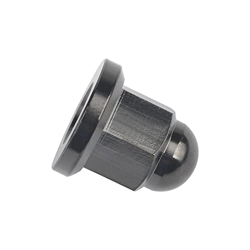 Image of Titanium M6 M8 M10 Dome Head Acorn Nuts for Bicycle Motorcycle Exhaust Pipe Car Pack of 6 (M8, Black)