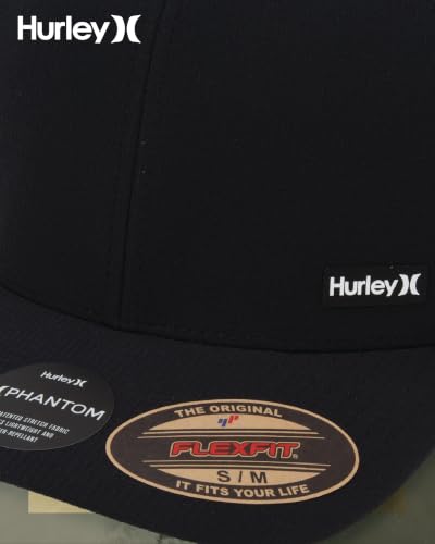 Image of Hurley Mens Trucker Hat - Curved Brim H2O Dri Summer Fitted Baseball Cap for Men with Mesh Back