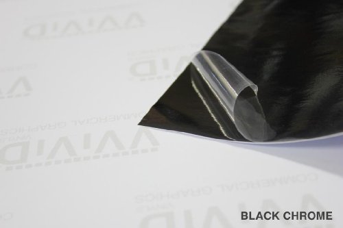 Image of VViViD Black Chrome Mirror Finish 5ft x 50ft Vinyl Wrap Roll with Air Release Technology