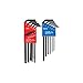 Eklind Ball-Hex-L Assorted Metric and SAE Long Arm Ball End Hex Key Set Multi-Size in. 18 pc.