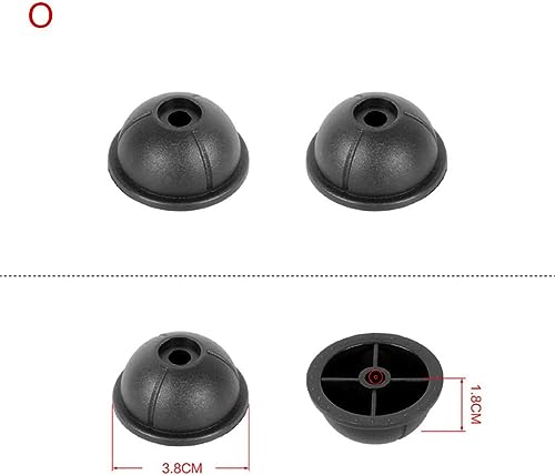 Image of Plastic Black Stud Feet Pads for Luggage, Suitcases, and Bags with Stand