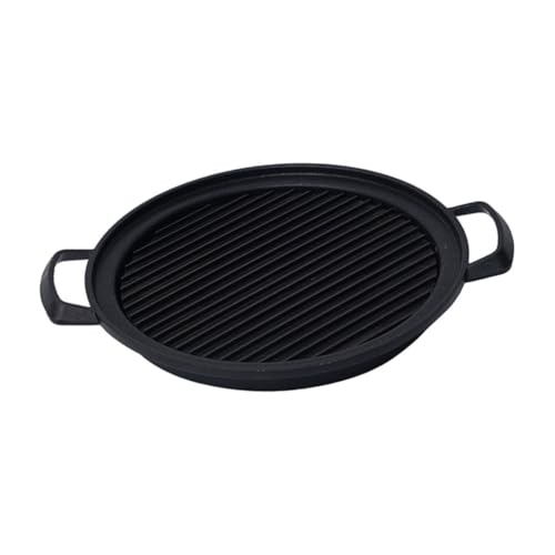 BESPORTBLE Tray Grilling Pan Grill Plate Roasting Pan Indoor Picnic Accessory Comfortable Grip Unique Design