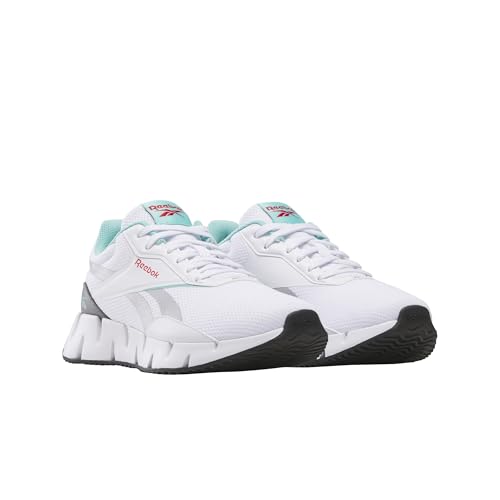 Reebok Women's Zig Dynamica STR Sneaker, Footwear White/AI Aqua/Grey5, 10.52