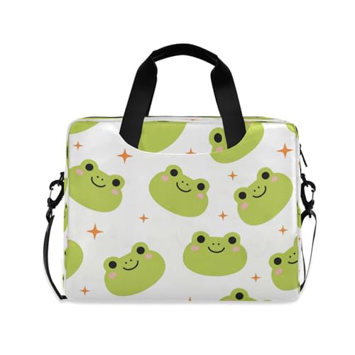 Bolso para laptop con diseño de rana divertido para trabajo miniatura 1