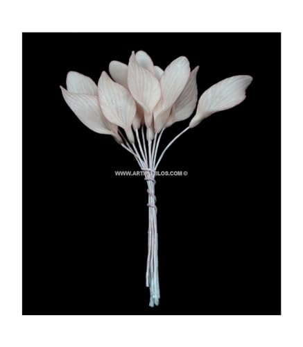 Artipistilos® Hoja Torcida De Porcelana Fría - Largo: 3 Cms. Ancho: 1 Cm, Rosa Nude - Flores De Porcelana