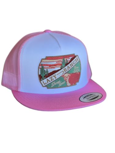 Lazy J Pink White 4' Showtime Patch - Hats Cap