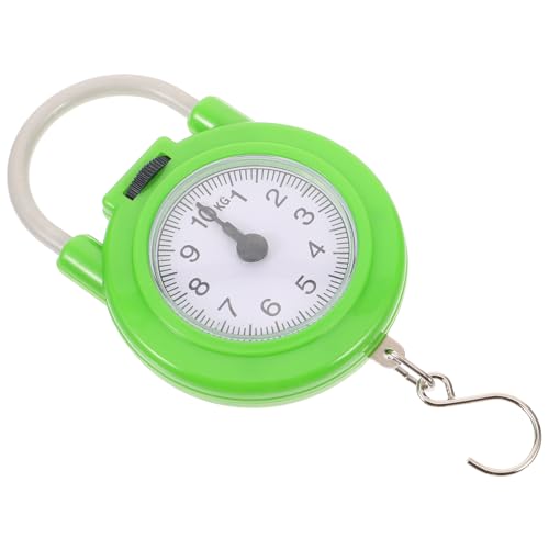 Portable Suitcase Spring Scale with Hook, 10kg Capacity, Green