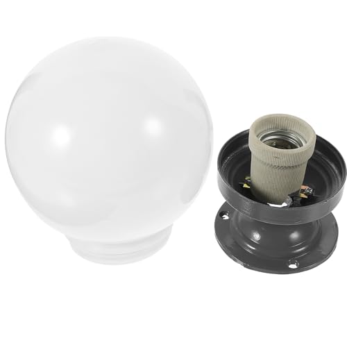 Anneome Pantalla para Lámpara Globo Acrílica Resistente al Polvo Cubierta de Repuesto para Luz de Poste Exterior Jardín Patio Iluminación