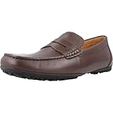 Semelle intérieure : cuir Geox Chaussons Cosmopolis en cuir rugueux, marron, pour homme, marron foncé, 41.5 EU