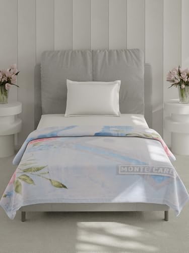 Image of Monte Carlo Single Bed Heavy Winter Blanket Lavish Plus 2 Ply Box Pack 900 GSM | 3.2 KG (220x160 CM), Grey