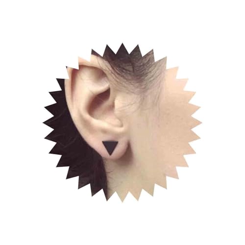 Aneneiceera Boucles D'oreilles Simples Triangle Noir Clous D'oreilles Boucles D'oreilles Mode Noir Boucles D'oreilles Quotidiennes Fête Boucles D'oreilles...