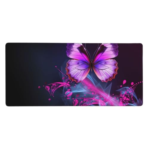Tapis de souris imperméable XXL motif papillon antidérapant