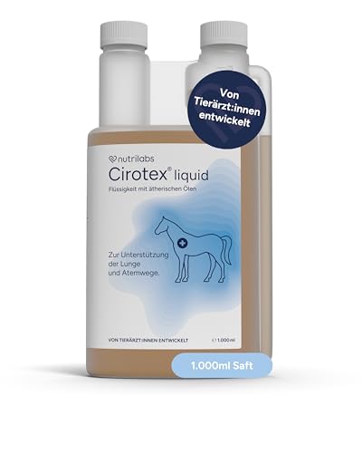 NutriLabs Cirotex liquid Pferde Kräuter Lunge 1L - Atemwege Nahrungsergänzung - Saft für den Atemweg - Pferdegesundheit Ergänzung mit Vitamin C - Nahrungsergänzung