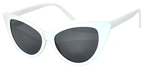 Online-Welcome OWL Vintage Cat Eye Sunglasses Smoke Lens White Frame4