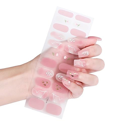 22Pcs Wraps Women Polish Strips Adhesive Polish Sticker Gel Strips Fingernail Manicure Stickers