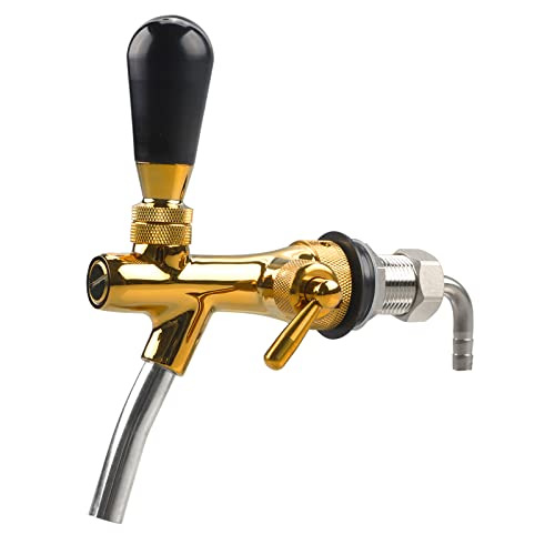 PERA Draft Beer Faucet with Gold Flow Controller
