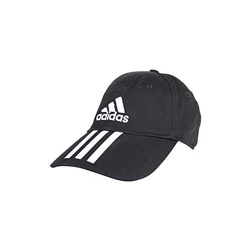 adidas 6P 3-Streifen Schirmmütze, Black White, OSFM