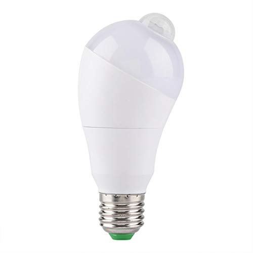 Sharainn Motion Sensor Light Bulbs, 350°Rotating Sensing Head E27 Motion Sensor Light 3000K
