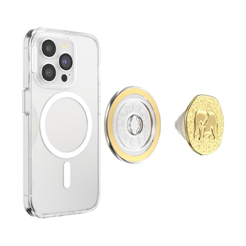 Image of PopSockets Phone Grip for MagSafe, Magnetic Holder, Phone Stand, Enamel - Elephant Token