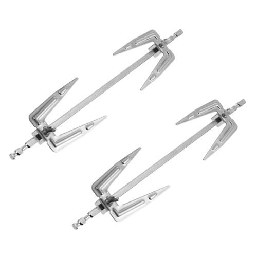 Totority 2個 ステンレス製転式ローストチキンフォーク バーベキュー兼用 グリル串対応 電気オーブン エアフライヤー用四角軸付