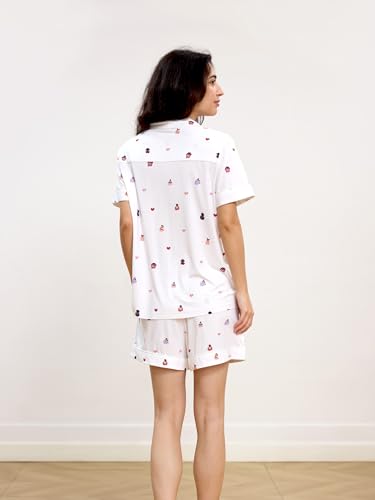 GYS Premium Women's Short Sleeve Pajama Set Notch Collar Button Down 2 Piece Sleep Sets, Viscose from Bamboo - Image 4
