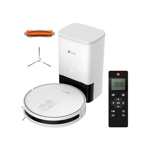 EZVIZ Robot Aspirador con Base Autovaciado de Polvo,Detecci&oacute;n Ca&iacute;...