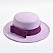 Women’s Fashion Fedora Hat Formal Wedding Church Party Flat Top Felt Jazz Cap with Bow Decoration